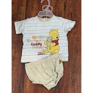 Disney Baby POOH 2pc Set - Tee & Bloomers - 3/6M - Made in Bangladesh